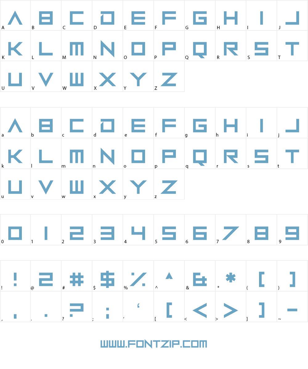 Robot Roc Font Character